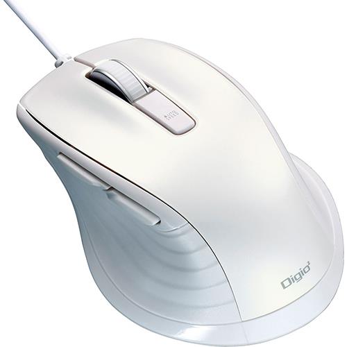 ナカバヤシ MUS-UKF227W(ホワイト) F_line 有線静音5ボタンBlueLEDマウス