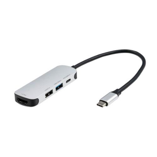 ナカバヤシ UD-C04SL シルバー PD対応 Type-C コンパクト ドッキングステーション