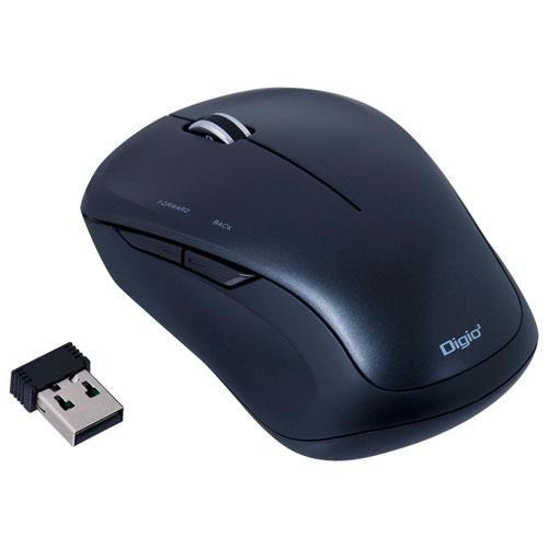 ナカバヤシ MUS-RKF118BK(ブラック) USB BlueLEDマウス 5ボタン