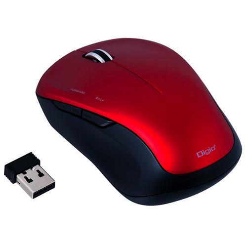 ナカバヤシ MUS-RKF118R(レッド) USB BlueLEDマウス 5ボタン