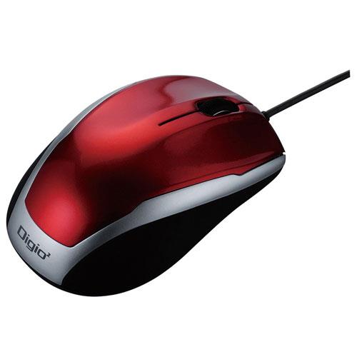 ナカバヤシ MUS-UKT115R(レッド) USB BlueLEDマウス 有線 3ボタン