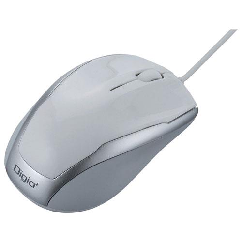 ナカバヤシ MUS-UKT115W(ホワイト) USB BlueLEDマウス 有線 3ボタン