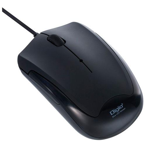 ナカバヤシ MUS-UKT124BK(ブラック) USB 有線静音3ボタンBlueLEDマウス