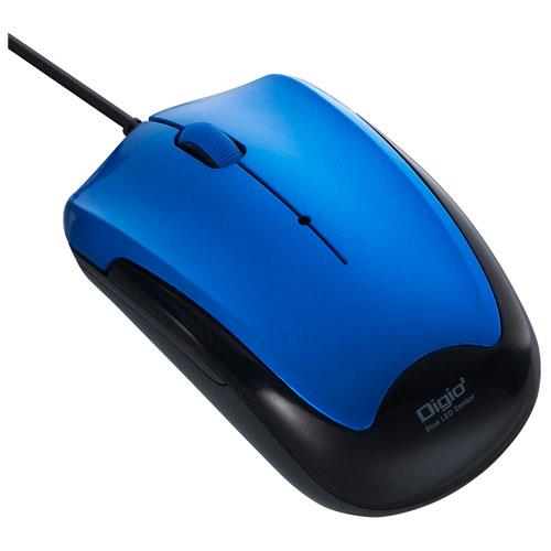 ナカバヤシ MUS-UKT124BL(ブルー) USB 有線静音3ボタンBlueLEDマウス