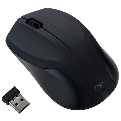 ナカバヤシ MUS-RKT125BK ブラック USB 無線静音3ボタンBlueLEDマウス