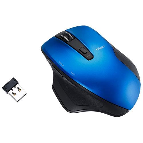 ナカバヤシ MUS-RKF155BL ブルー 無線静音5ボタンBlueLEDマウス