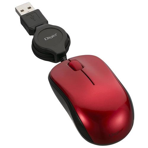 ナカバヤシ MUS-UKT166R(レッド) USB BlueLEDマウス 3ボタン