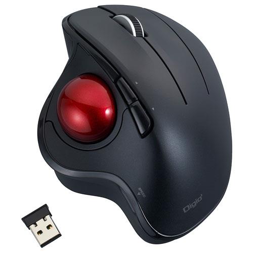 ナカバヤシ MUS-TRIF180BK ブラック 無線 親指5ボタン光学式トラックボール