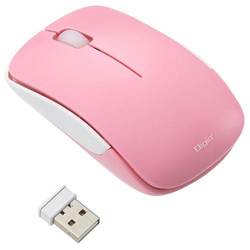 ナカバヤシ MUS-RKT186P(ピンク) 無線3ボタンBlueLEDマウス