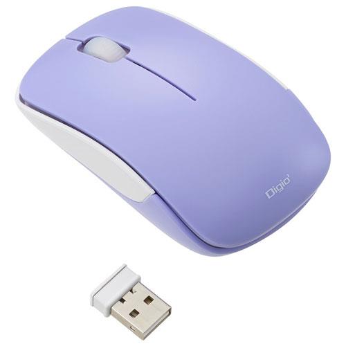 ナカバヤシ MUS-RKT186PUR(パープル) 無線3ボタンBlueLEDマウス