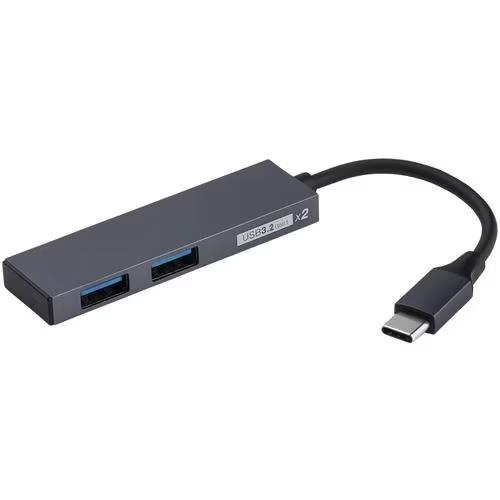 ナカバヤシ UH-C3302GY(グレー) USB3.2Gen1 Type-C 2ポート変換ハブ