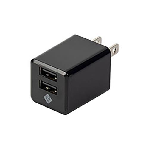 ナカバヤシ JYU-ACU09-BK(ブラック) 2.4A 2ポートUSB 充電器