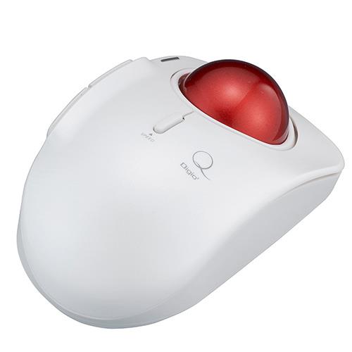 ナカバヤシ MUS-TRLF184-W ホワイト 小型無線5ﾎﾞﾀﾝﾚｰｻﾞｰ式人差し指ﾄﾗｯｸﾎﾞｰﾙ Qｼﾘｰｽﾞ