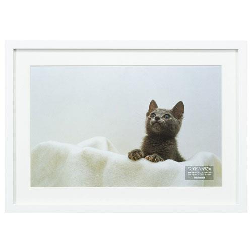 ナカバヤシ F-SW-113-W ホワイト 木製写真額 W六ツ切 写真フレーム