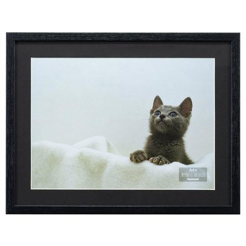 ナカバヤシ F-SW-114-D ブラック 木製写真額 A4 写真フレーム