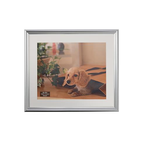 ナカバヤシ F-SP-111-SV(シルバー) 樹脂製写真額 四ツ切