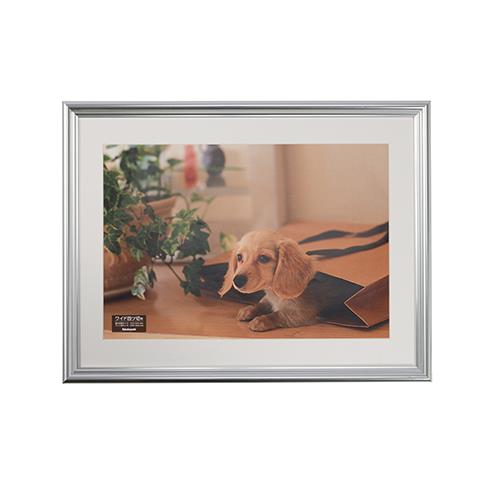 ナカバヤシ F-SP-112-SV(シルバー) 樹脂製写真額 W四ツ切