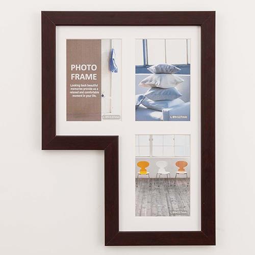 ナカバヤシ F-SP-116-BR(ブラウン) 多窓額 L型116 3窓