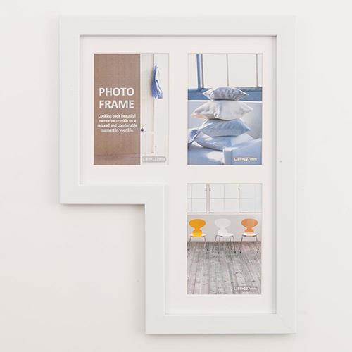 ナカバヤシ F-SP-116-W(ホワイト) 多窓額 L型116 3窓