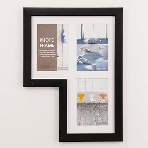 ナカバヤシ F-SP-116-D ブラック 多窓額 L型116 3窓