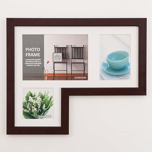 ナカバヤシ F-SP-117-BR(ブラウン) 多窓額 L型117 3窓