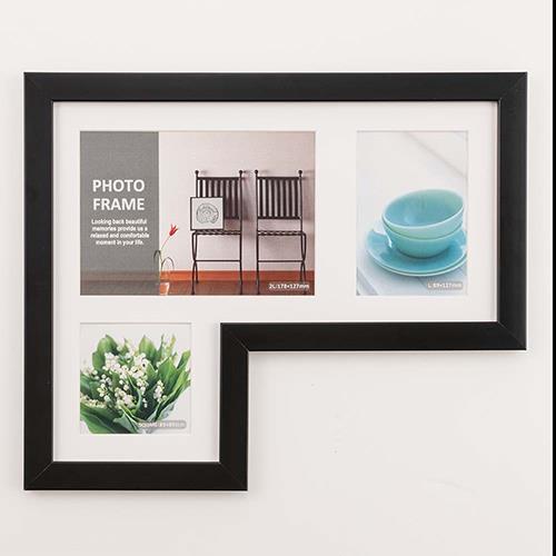 ナカバヤシ F-SP-117-D(ブラック) 多窓額 L型117 3窓