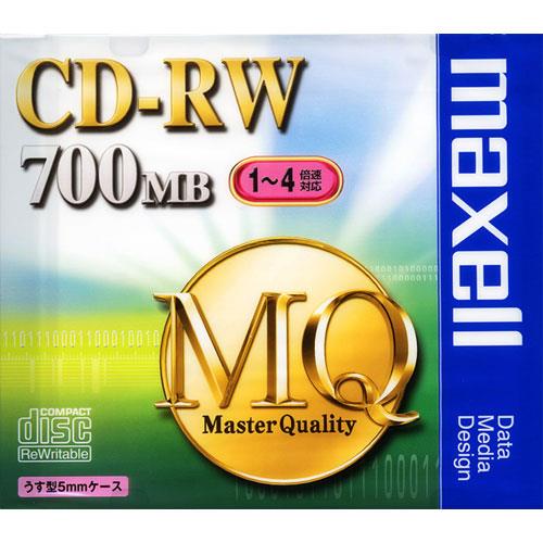 マクセル(maxell) CDRW80MQ.S1P データ用 CD-RW 700MB 繰り返し記録 4倍速 1枚