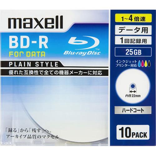 マクセル(maxell) BR25PPLWPB.10S データ用 BD-R ブルーレイディスク 25GB 1回記録 プリンタブル 4倍速 10枚