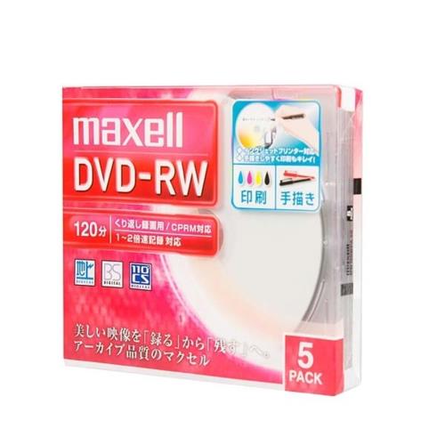 マクセル(maxell) DW120WPA.5S 録画･録音用 DVD-RW 4.7GB 繰り返し録画 プリンタブル 2倍速