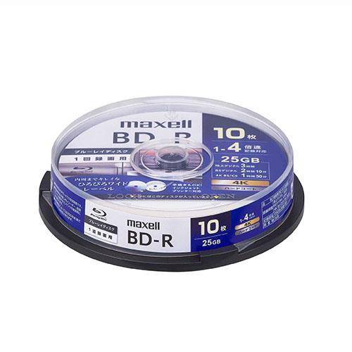 マクセル(maxell) BRV25WPG.10SP 録画用 BD-R ブルーレイディスク 1層 25GB 1回録画 プリンタブル 4倍速 10枚