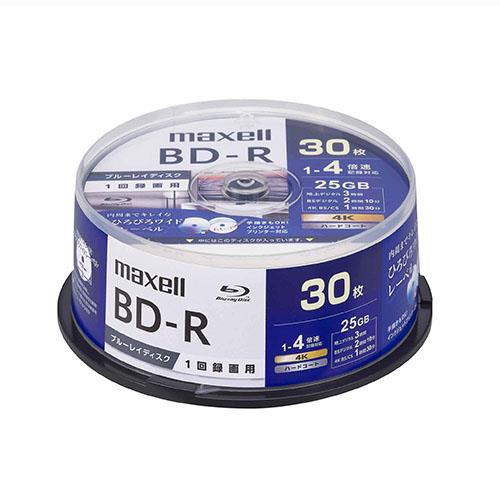 マクセル(maxell) BRV25WPG.30SP 録画用 BD-R ブルーレイディスク 1層 25GB 1回録画 プリンタブル 4倍速 30枚