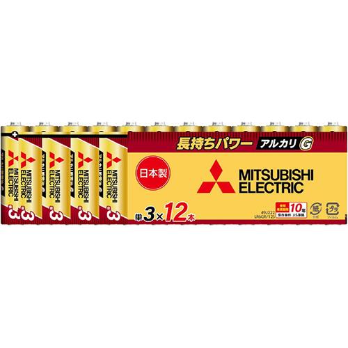三菱(MITSUBISHI) LR6GR/12S アルカリ乾電池 単3形 12本パック