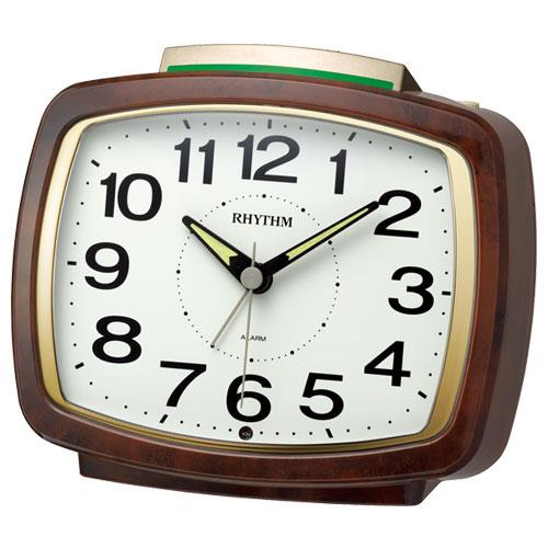 RHYTHM(リズム) 8RA649SR23 木目仕上 白 クオーツ目覚まし時計