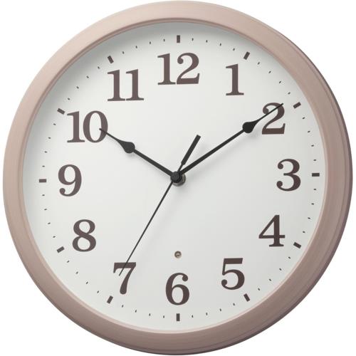 RHYTHM(リズム) 8MGA41ND13 ピンク クオーツ掛け時計 連続秒針 見やすいフォント 暗所自動点灯