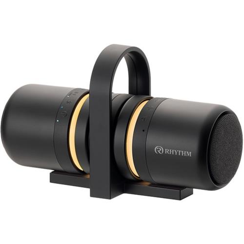 【長期保証付】RHYTHM(リズム) 9YYA30RH02 ブラック MAGSPEAKER DUO マグネット付 防水ポータブルステレオスピーカー Bluetooth対応