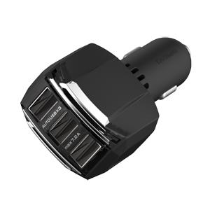 カシムラ(Kashimura) AJ560 ブラック DC-7.2A-リバーシブルUSB 3ポート 自動判定