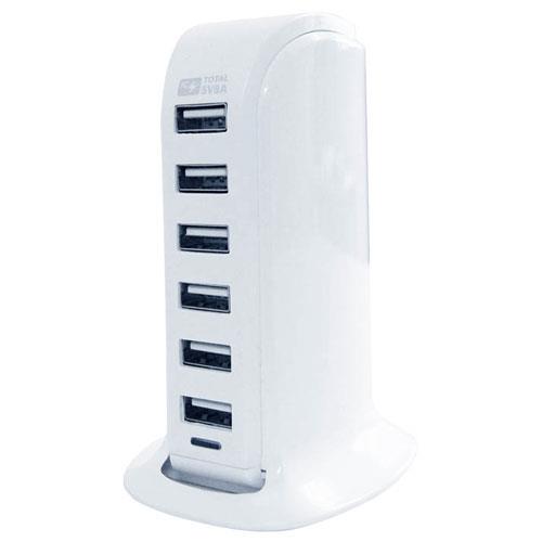 カシムラ(Kashimura) AC-029-WH ホワイト AC-6USB-8A 自動識別 USB充電器