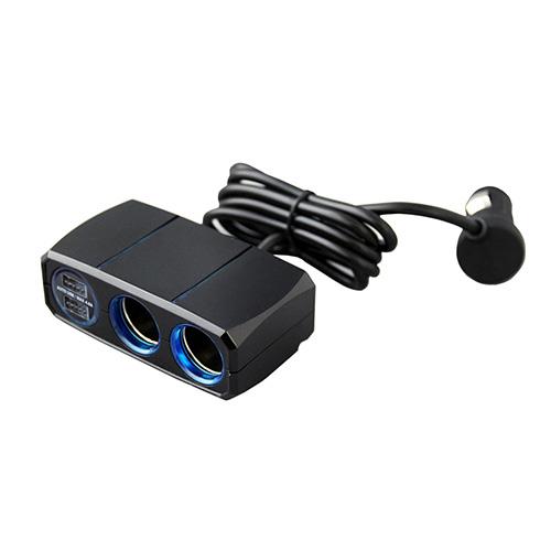 カシムラ(Kashimura) KX-203 DC12V用 2連セパレートソケット 2リバーシブルUSB自動判定 4.8A