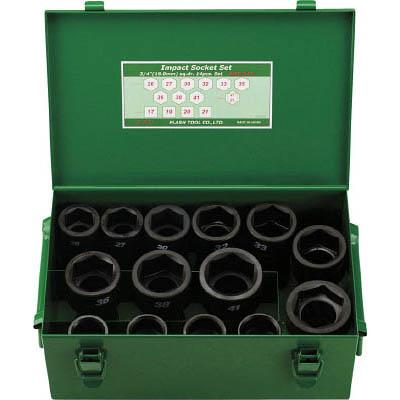 フラッシュツール(FLASH TOOL) 6WA-S14 インパクト セミロングソケット セット 差込角19mm 14pc
