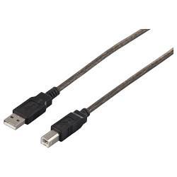 バッファロー(BUFFALO) BSUAB207BS ブラックスケルトン USB2.0ケーブル A to B 0.7m