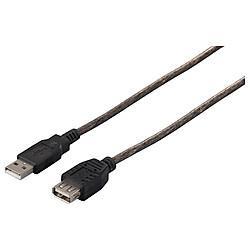 バッファロー(BUFFALO) BSUAA215BS ブラックスケルトン USB2.0延長ケーブル A to A 1.5m