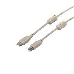 バッファロー(BUFFALO) BSUABFC250IV(アイボリー) USB2.0ケーブル A to B フェライトコア付 5m