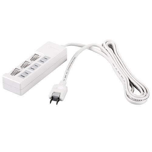 バッファロー(BUFFALO) 2ピン式電源タップ 3個口(上挿し) 3m BSTAPSW2330WH(ホワイト)