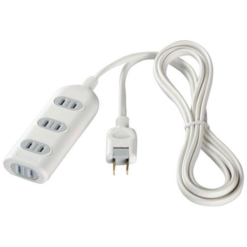 バッファロー(BUFFALO) 2ピン式電源タップ 4個口 2m BSTAPSH2420WH ホワイト