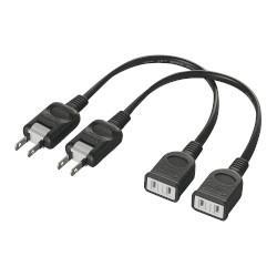 バッファロー(BUFFALO) BSTAPEX02BKX2(ブラック) 電源延長ケーブル