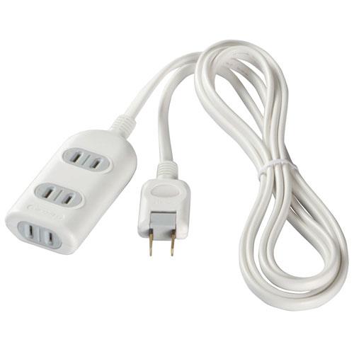 バッファロー(BUFFALO) 2ピン式電源タップ 3個口 上挿し2･横挿し1 3m BSTAPST2330WH ホワイト