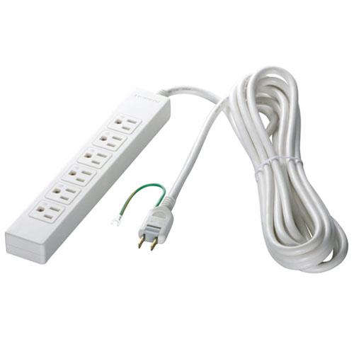 バッファロー(BUFFALO) 3ピン式電源タップ 6個口 上挿し 2m BSTAPST3620WH ホワイト
