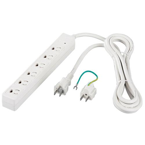 バッファロー(BUFFALO) 3ピン式電源タップ 6個口 上挿し 3m BSTAPMS3630WH ホワイト