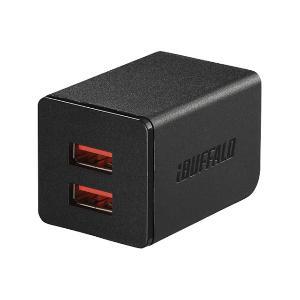 バッファロー(BUFFALO) BSMPA2402P2BK AC-USB 2.4A 自動判別USBx2 ブラック