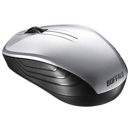 バッファロー(BUFFALO) BSMBW107SV シルバー ワイヤレスBlueLEDマウス 無線 2.4GHz 接続 3ボタン